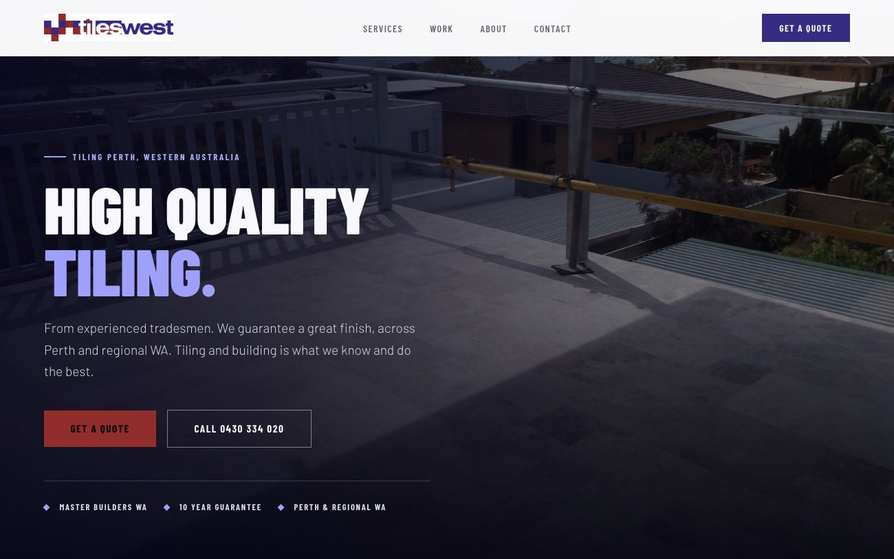 Tiling contractor website