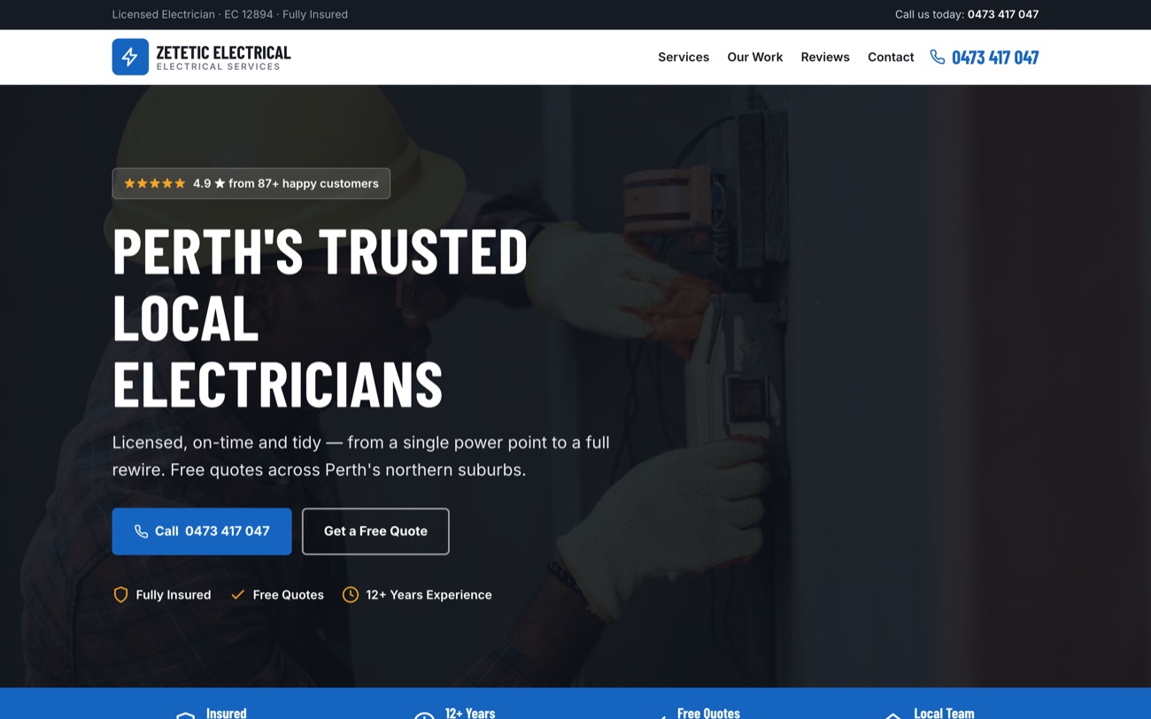 Electrical business website
